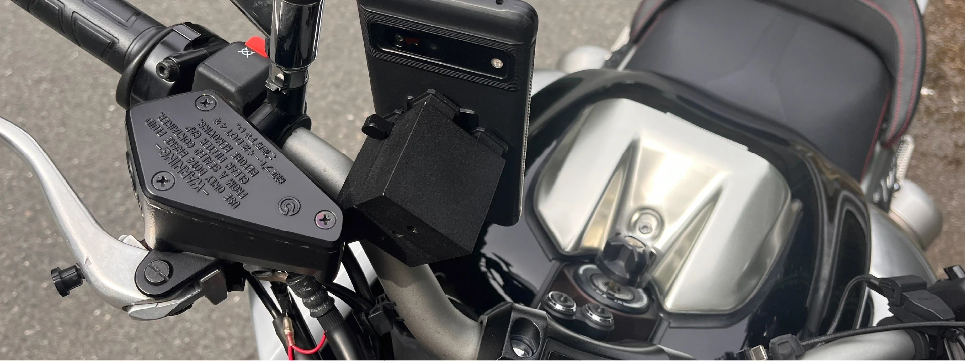 スマホを取り付けたリングキャッチャー